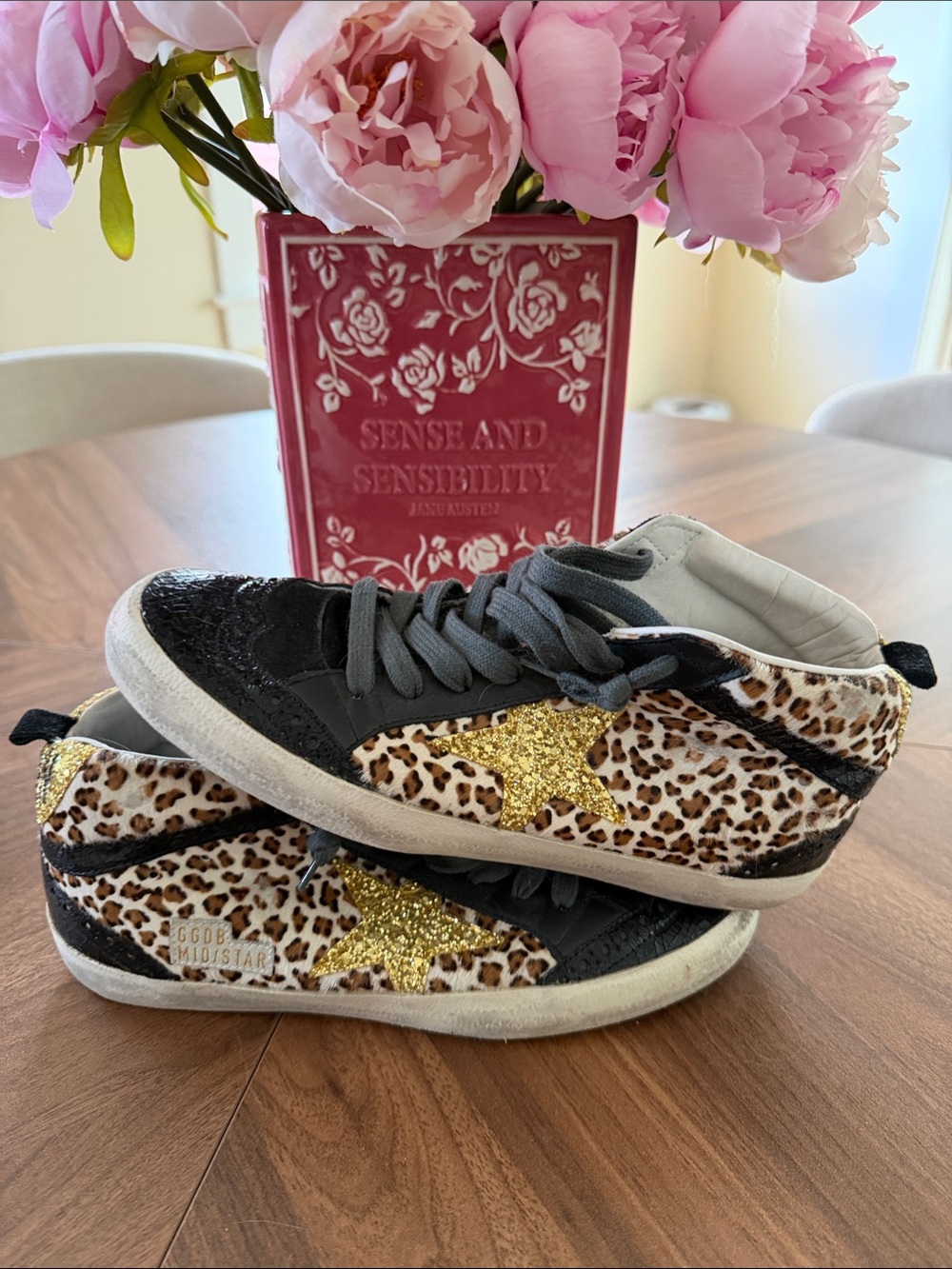 Authentic Golden Goose Midstars - Calfhair Leopard 37